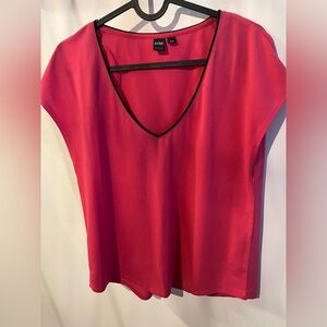 Chic V-Neck Blouse in Bold Red